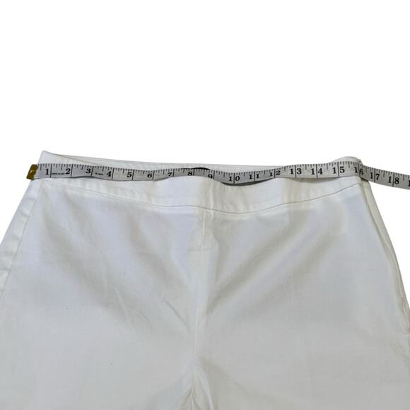 Talbots Chatham White Pants Slim Ankle Side Zipper Size 10 - Picture 8 of 11